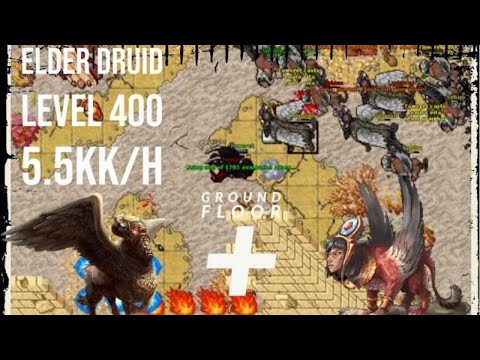 Tibia 2021 - ED Issavi West Ground + Underground - 400 DRUID SOLO Hunt. 5.5KK EXP/H
