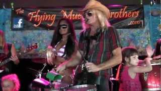 Drummer Tom Cottone with The Flying Mueller Brothers performing Hot Hot Hot @Jenks 7/22/12