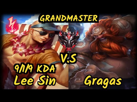 FLA Shrimp (LEE SIN) vs GRAGAS - 9/1/9 KDA JUNGLE GAMEPLAY - BR Ranked GRANDMASTER
