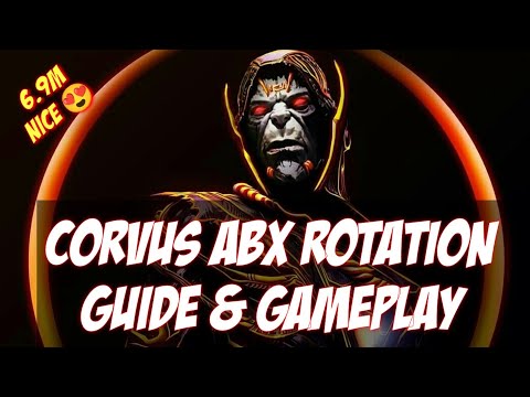 TRANSCENDED CORVUS GLAIVE NEW UNIFORM SKILL ROTATION GUIDE & ABX GAMEPLAY । Marvel Future Fight