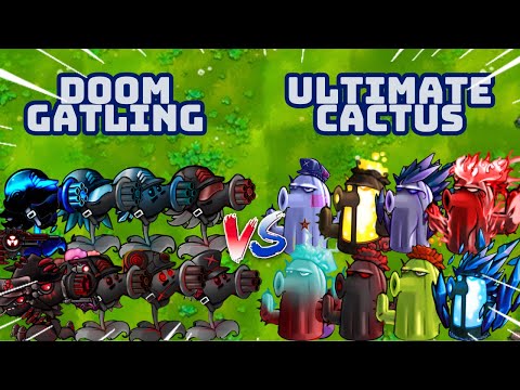 PvZ1 Fusion3.1 Challenges!!! Team DOOM GATLING PEA vs Team ULTIMATE CACTUS | Who Will Win???