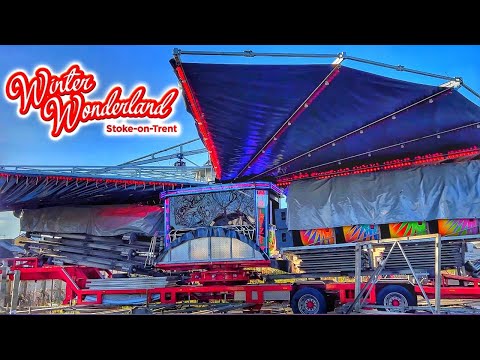 Funfair Ride Build Up Video - Leigh Danter's Waltzers - Winter Wonderland Stoke