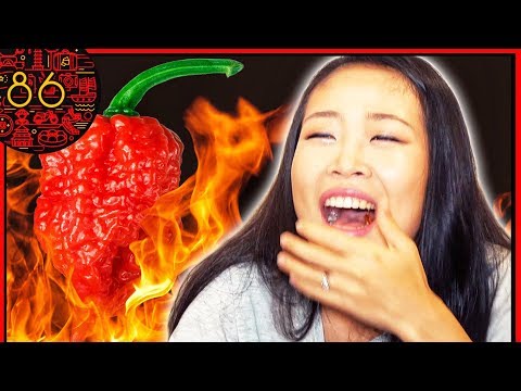 Chinese Girl Tries Hottest Pepper in the World - Carolina Reaper Video