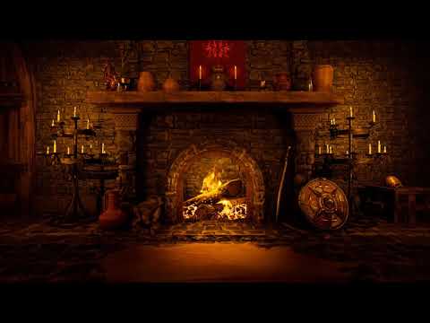 5 Hour Relaxation - Calming Medieval Fireplace | Fall Asleep