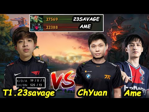 AWAKE Server SEA RANKED T1 23savage Medusa 1000 GPM vs PSG.LGD Ame Fnatic ChYuan Dota 2 pro Gameplay