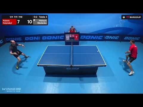 16:20 Mykola Halynskyi - Maksym Nikolenko 15.07.2023 TT Euro.Cup Ukraine Star. TABLE 3