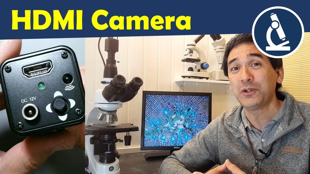 Connecting an HDMI industrial camera to a microscope