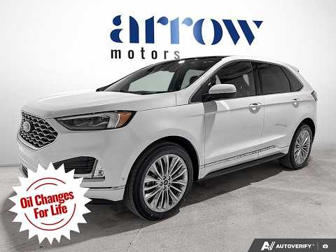 2020 Ford Edge Titanium AWD in White for sale at Arrow Motors in Aylmer, ON