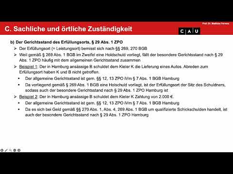 Zivilprozessrecht – Folge 02 (Örtliche Zuständigkeit)