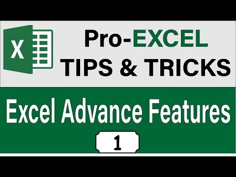 20 Advance Excel Tips And Tricks 2020, Excel 2020 Cool Features & Skills, [Applicable to Excel 2016] Video