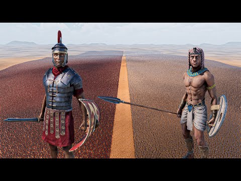 300.000 ROMAN SOLDIERS vs 300.000 EGYPTIAN SPEARMEN - Ultimate Epic Battle Simulator 2 UEBS 2