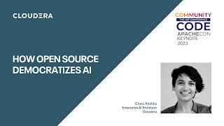 Democratizing AI with Open Source | Apache Con - Community Over Code - Keynote 2023 | Charu Anchlia