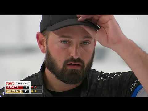 #cmdcc2021 Reid Carruthers demonstrates the standing broom trick when sliding with delivery aid