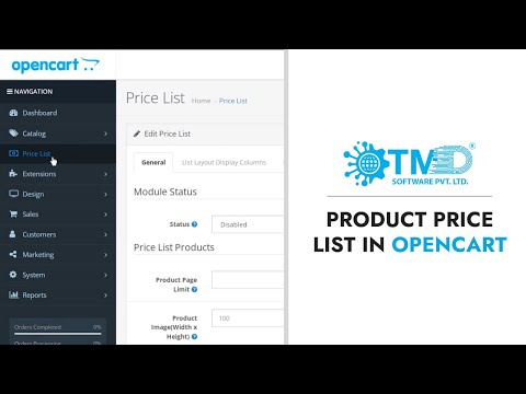 Product Price List In OpenCart