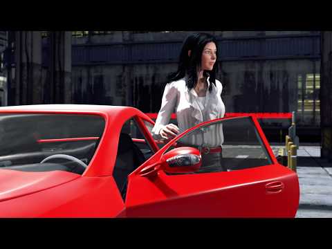 CGI Animation : The girl, the car, the city