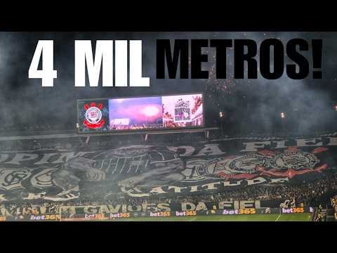 O NOVO BANDEIRÃO DA FIEL TORCIDA É MONSTRUOSO! CORINTHIANS X Palmeiras | Campeonato Paulista