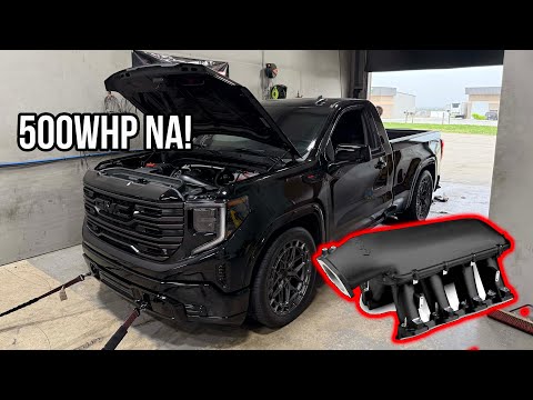 The 2024 GMC 6.6l swap truck gets more NA mods! Nice increase in power!