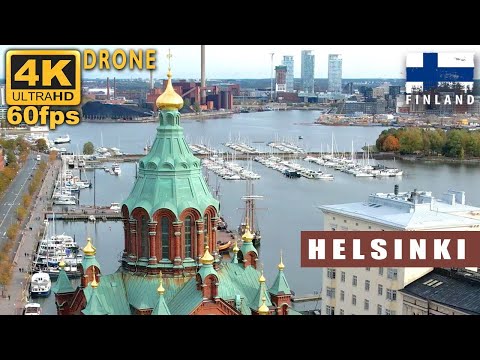 🇫🇮 HELSINKI KATAJANOKKA - KRUUNUNHAKA 🚁 Bairro antigo de Helsinque com vídeos aéreos maravilhosos.
