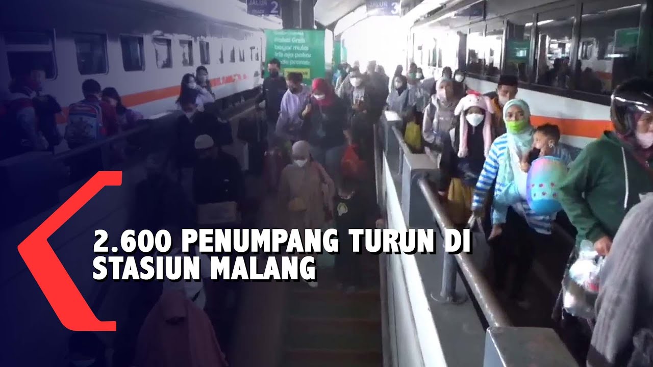 Pantauan Arus Balik Lebaran 2022 di Stasiun Malang