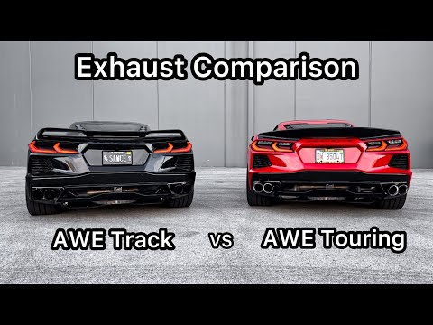 AWE Track vs AWE Touring C8 Corvette Exhaust Sound Comparison