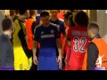 David Luiz pushes Branislav Ivanovi�� in Locker Room.