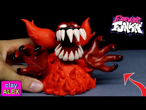 Tricky Phase 3 Sculpture ➤ Polymer Clay Tutorial ★ Friday Night Funkin' + Madness Combat