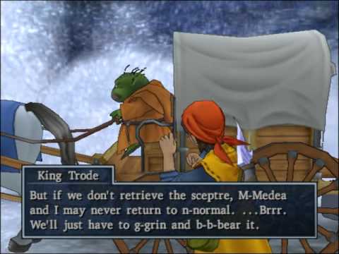 128 Dragon Quest 8 Cut-scene - Passing Through Cave to Blizzard Peaks