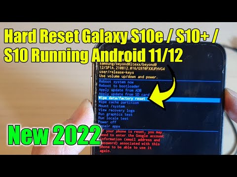 How to Hard Reset Galaxy S10e/S10+/S10 Running Android 11/12