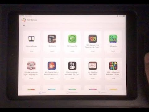 Part of a video titled Using the Self Service App to Install Apps - YouTube
