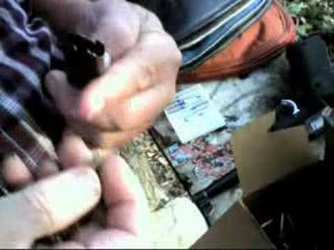 Richard Ray splits 22 bullet on machete