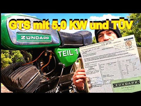 Zündapp GTS 50 legal tuning motorcycle conversion to 5 KW with TÜV approval - here's how, part 1