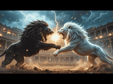 The Battle of Kings! 🦁 Black Lion vs. White Lion – Who Will Win?
