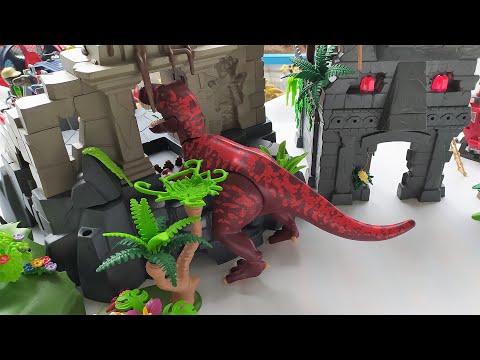 JURASSIC WORLD PLAYMOBIL DINOSAURS - PLAYMOBIL THE EXPLORERS - HIDDEN (9429) & TREASURE (4842)TEMPLE