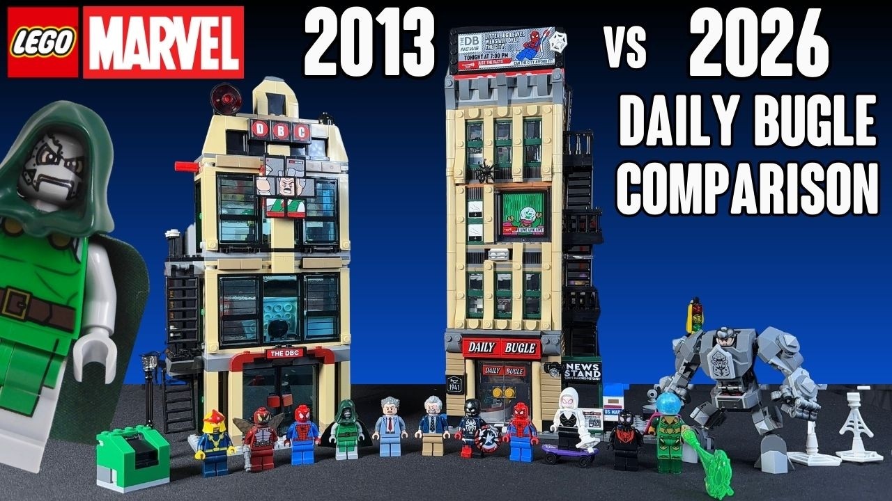 COMPARISON: LEGO Marvel DAILY BUGLE (2013 vs 2026)