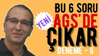 AGS - EĞİTİM BİLİMLERİ - GELİŞİM VE ÖĞRENME DENEMESİ (6 SORU)