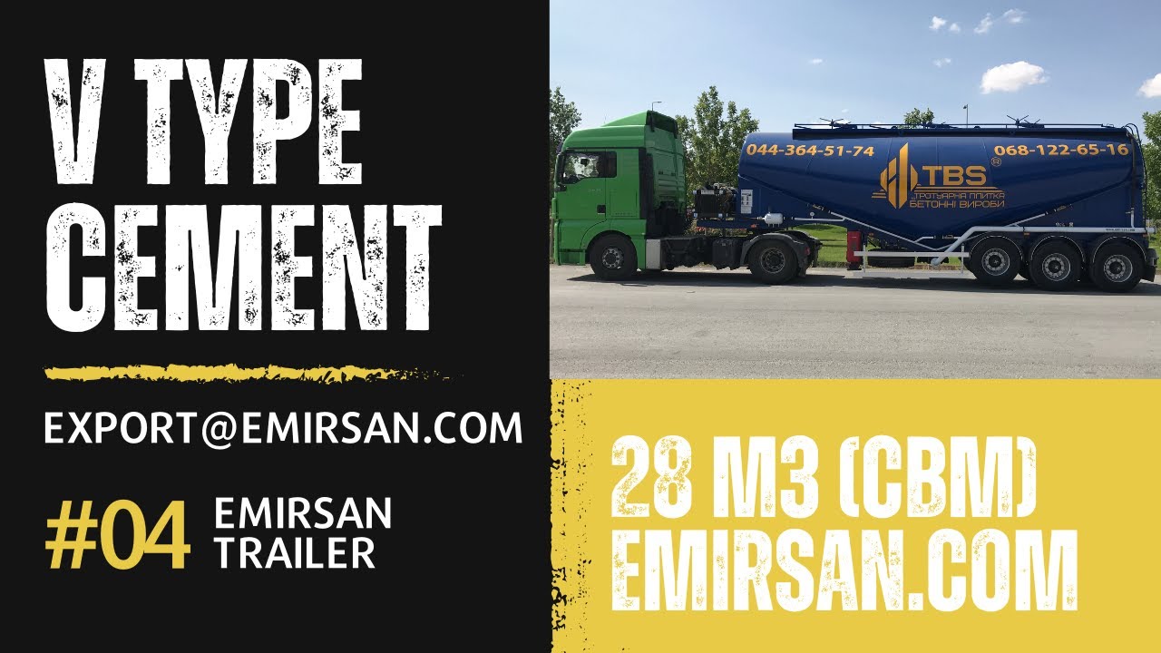28 m³ V-Type Cement Tanker Semi Trailer