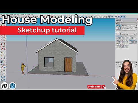 SketchUp Pro for Beginners Part-6 - MODELING A HOUSE! 🏠#sketchuppro