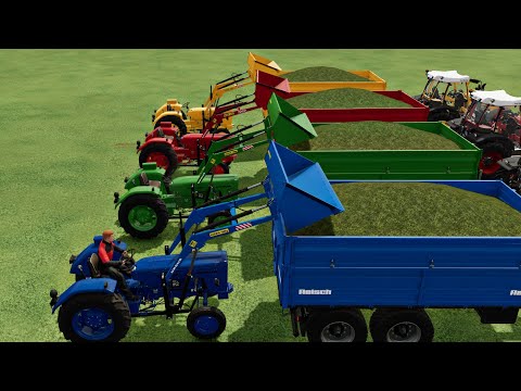 MAITRE TROLLEY AND FENDT TRACTOR FILLING WITH GRASS IN FS 22 I FARMING SIMULATOR22  22 I