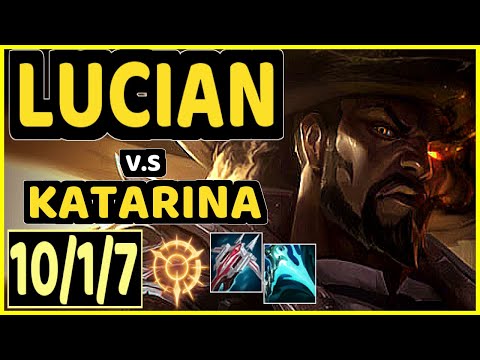 LUCIAN vs KATARINA - 10/1/7 KDA MID GAMEPLAY - BR Ranked GRANDMASTER