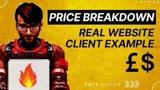 Website Quote Breakdown of Costs and Prices - Real Client Example