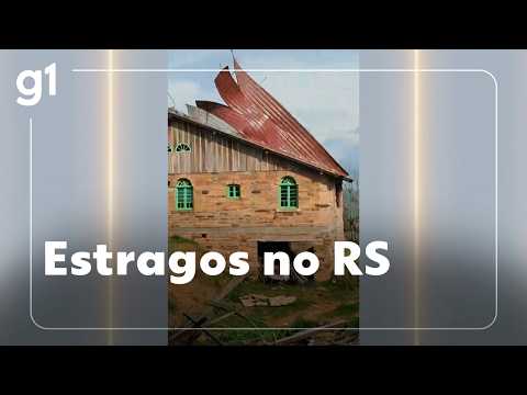 Temporais provocam estragos no RS #g1