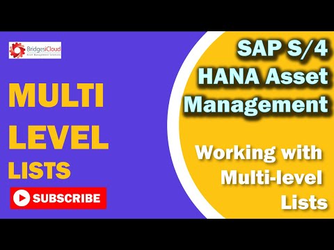 Sap Eam Tutorial Part 20 How To Define Multi Level Lists In Sap Pm