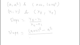 Download the video "Find the slope of the line containing the given points. (a) (a, a2) and (a + h, (a + h2) (b) (r, s …"