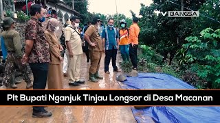 Plt Bupati Nganjuk Tinjau Longsor di Desa Macanan