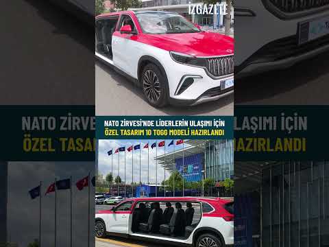 NATO Zirvesi'nde liderlerin ulaşımı için özel tasarım 10 TOGG modeli hazırlandı #nato #togg