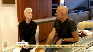 Marie Fredriksson and Mikael Bolyos  interviewTv4 2014