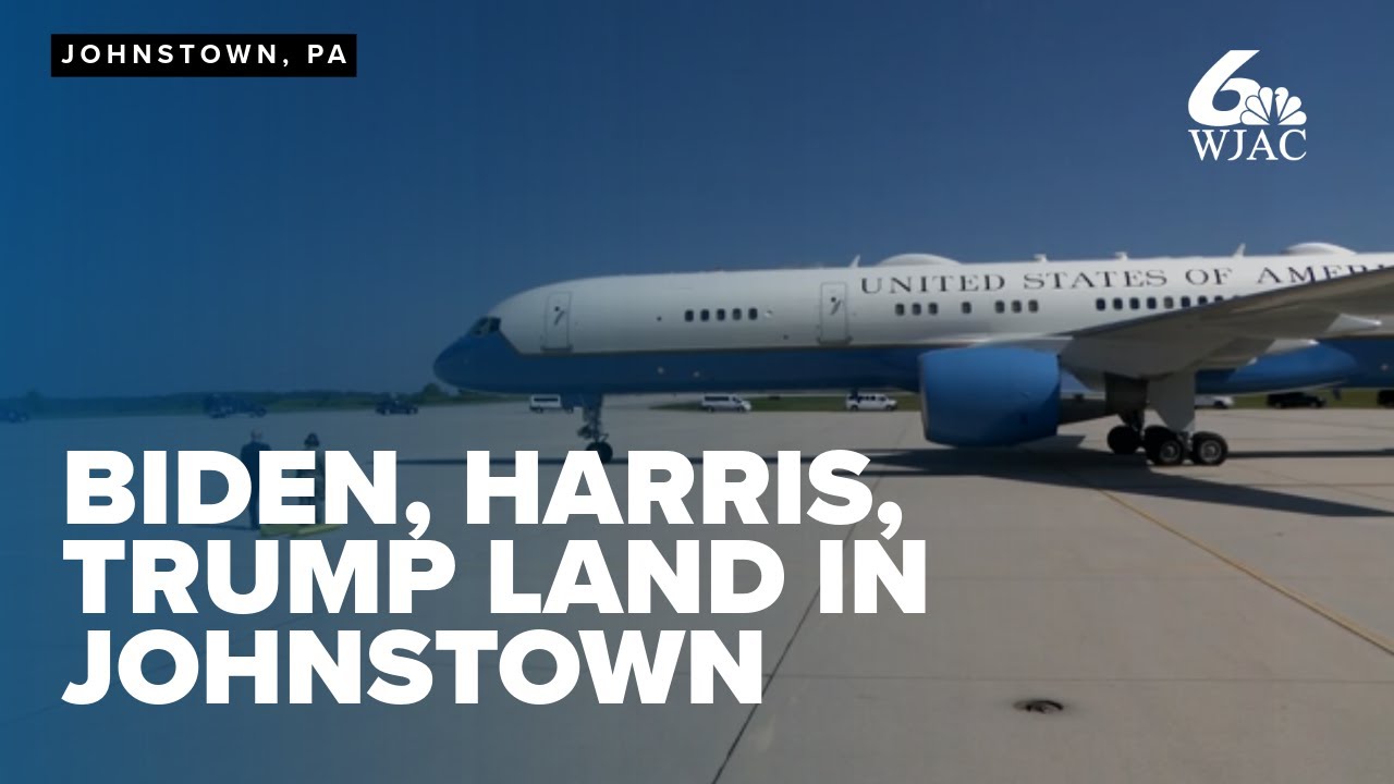 Biden, Harris, Trump land in Johnstown