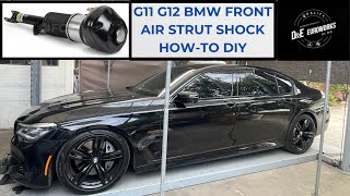 BMW 750i Front Air Strut Replacement. 2016-2022 G11 G12 7 Series Air Suspension Sagging 740i 760i B7