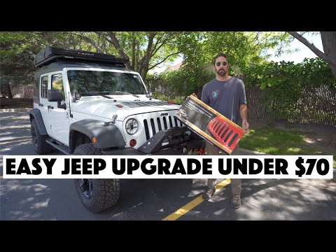 Quick and Easy Jeep Upgrade for under $70 - Rugged Ridge Grille Insert - Must have Jeep Upgrade