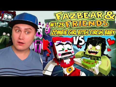 ZOMBIE GIRL BITES CIRCUS BABY! 🧟- Fazbear and Friends SHORTS #1-23 Compilation | Reaction